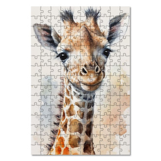 Wooden Puzzle Watercolor giraffe