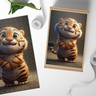 Wooden Puzzle Animated tiger