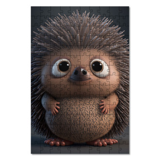 Wooden Puzzle Animated hedgehog