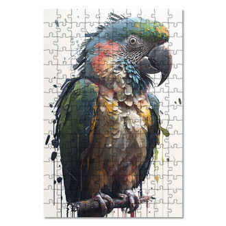 Wooden Puzzle Graffiti parrot