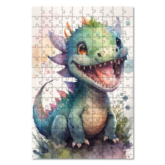 Wooden Puzzle Watercolor dragon