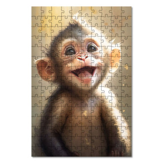 Wooden Puzzle Watercolor monkey