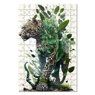 Wooden Puzzle Natural leopard