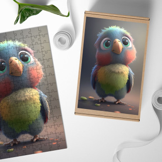 Wooden Puzzle Animated parrot
