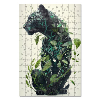 Wooden Puzzle Natural panther