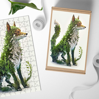 Wooden Puzzle Natural fox