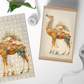 Wooden Puzzle Floral camel