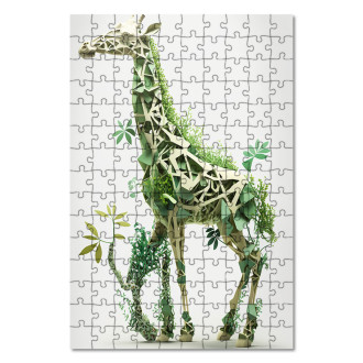 Wooden Puzzle Natural giraffe