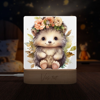 Baby hedgehog in flowers