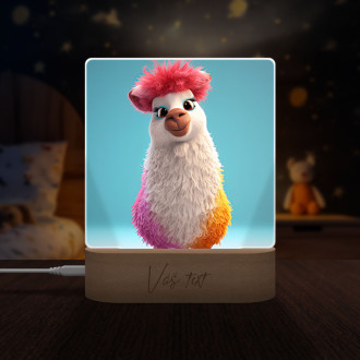 Cute animated llama