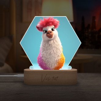 Cute animated llama