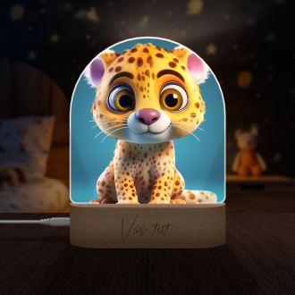 Cute animated leopard