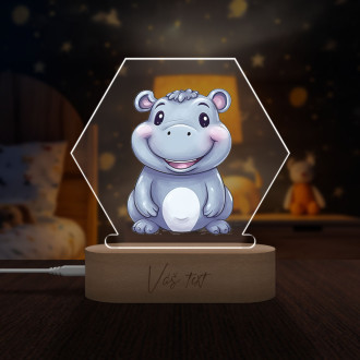 Baby lamp Cartoon Hippopotamus transparent
