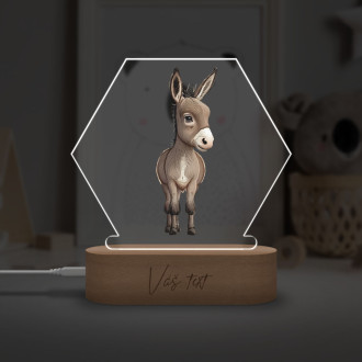 Baby lamp Little Donkey transparent