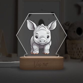 Baby lamp Cartoon Rhinoceros transparent