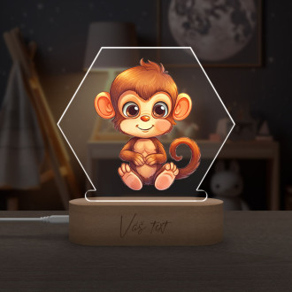 Baby lamp Cartoon Monkey transparent