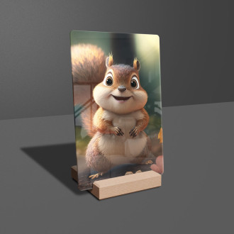 Acrylic glass Cute animated squirrel 2