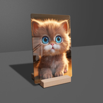 Acrylic glass Cute animated cat 1