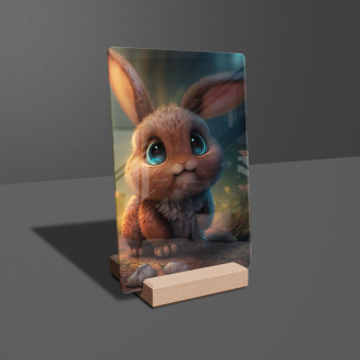 Acrylic glass Cute animated rabbit
