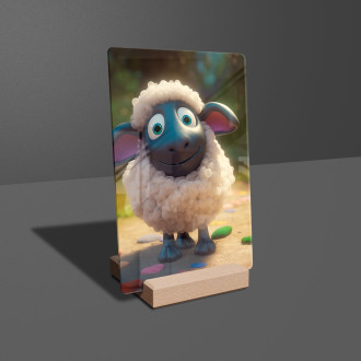 Acrylic glass Cute animated sheep