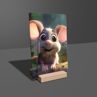 Acrylic glass Cute animated mouse