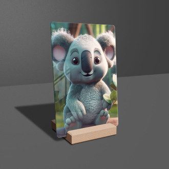 Acrylic glass Cute animated koala 1