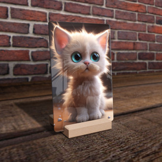 Acrylic glass Cute animated cat