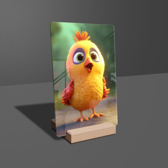 Acrylic glass Cute animated chicken