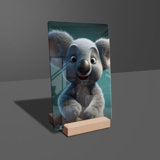 Acrylic glass Cute animated koala
