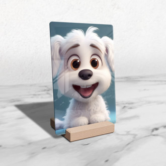 Acrylic glass Cute animated puppy