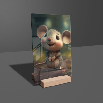 Acrylic glass Cute animated mouse 1