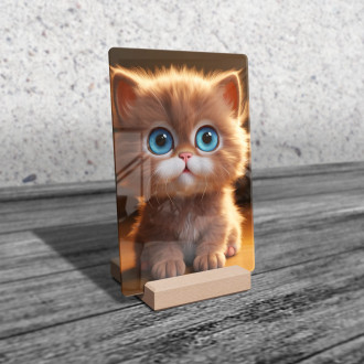 Acrylic glass Cute animated cat 1