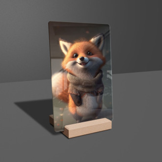Acrylic glass Cute animated fox 1