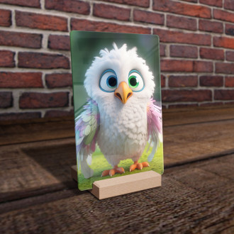 Acrylic glass Cute animated eagle