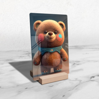 Acrylic glass Cute animated teddy bear