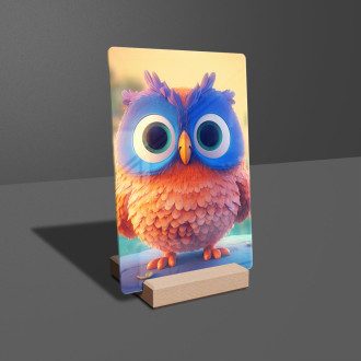 Acrylic glass Cute animated owl 1