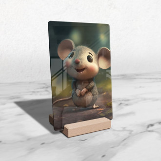 Acrylic glass Cute animated mouse 1