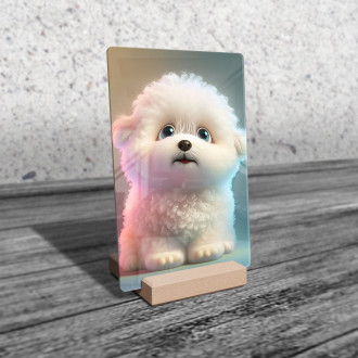 Acrylic glass Cute animated dog