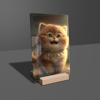 Acrylic glass Cute animated cat 3