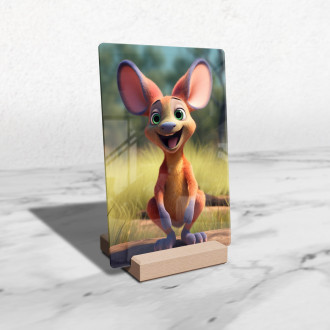 Acrylic glass Cute animated kangaroo