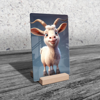 Acrylic glass Cute animated goat 2
