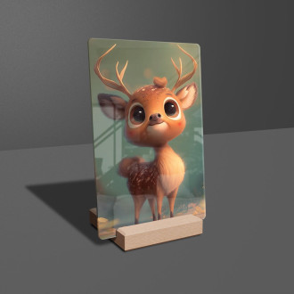 Acrylic glass Cute animated fawn