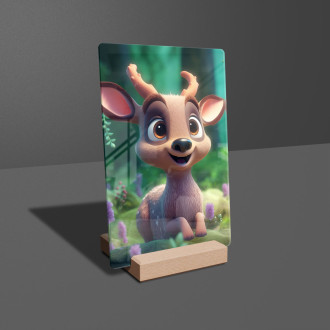 Acrylic glass Cute animated deer
