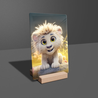 Acrylic glass Cute animated lion