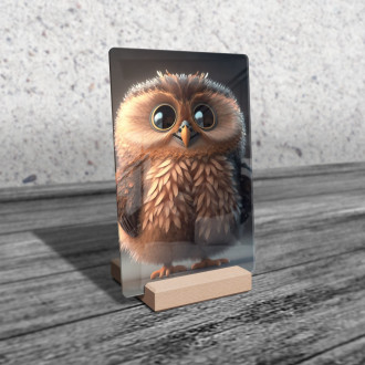 Acrylic glass Cute animated owl 2