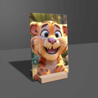 Acrylic glass Cute animated tiger 1