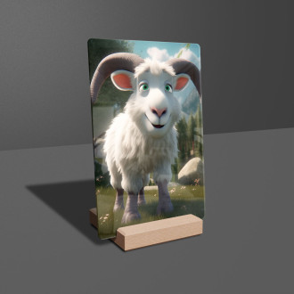 Acrylic glass Cute animated goat