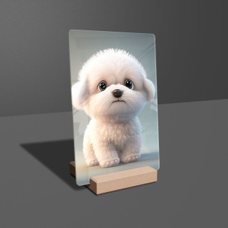 Acrylic glass Cute animated dog 1