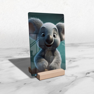 Acrylic glass Cute animated koala