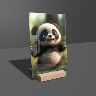 Acrylic glass Cute cartoon panda
